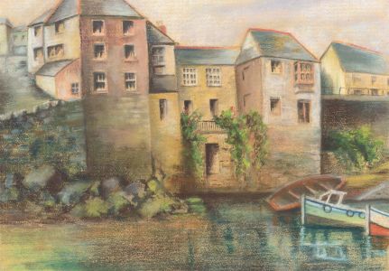 S. Dunstan - Signed Contemporary Pastel, Cornish Coastline Scene