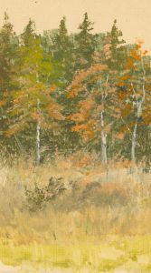 James Frank Adams (1923-2008) - Contemporary Gouache, View of a Forest