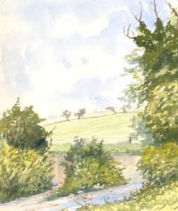 James Frank Adams (1923-2008) - Contemporary Watercolour, River Landscape