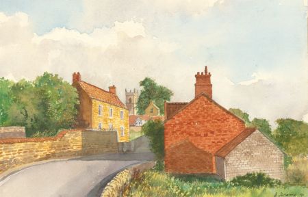 James Frank Adams (1923-2008) - 1991 Watercolour, Village Scene