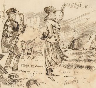 Charles William Cole - Set of Nine Late 19th Century Pen and Ink Figure Studies