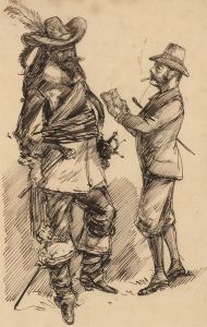 Charles William Cole - Set of Seven 19th Century Pen and Ink, Medieval Scenes