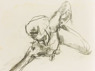 Brian Liddle - Set of Four Contemporary Charcoal Drawing, Figures Studies