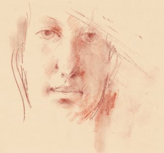 Peter Collins ARCA - c.1970s Sanguine, Portrait of a Woman