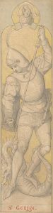 Fine 20th Century Graphite Drawing - St George