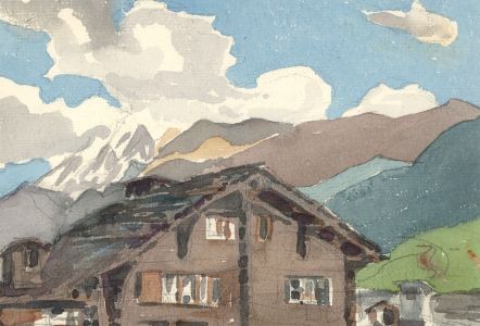 A.H. - Set of Three 19th Century Watercolours, Zermatt Landscapes
