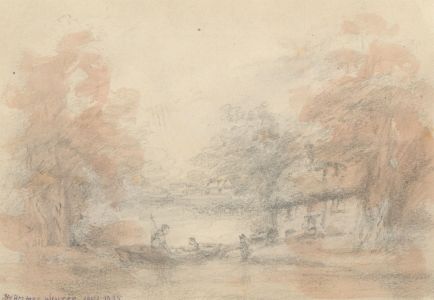 Holmes Winter (1851-1935) - 1926 Graphite Drawing, Lake Landscape with Cottage
