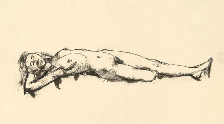 Peter Collins ARCA - Set of Twelve c.1970 Pen and Ink Drawings, Body Forms