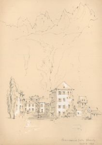 William Waterhouse - Two Mid 19th Century Graphite Drawings, Swiss Views