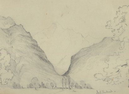 William Waterhouse - Ten Mid 19th Century Graphite Drawings, Alpine Landscapes