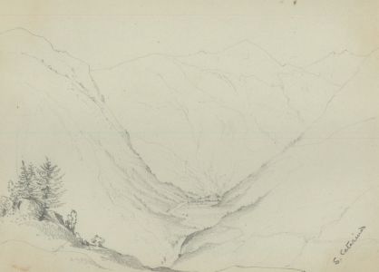 William Waterhouse - Three Mid 19th Century Graphite Drawings, Italy