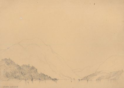 William Waterhouse - Three Mid 19th Century Graphite Drawings, Scottish Lochs