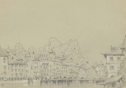 William Waterhouse - Mid 19th Century Graphite Drawing, Zurich, Switzerland