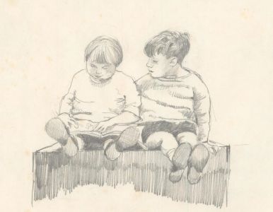 Robert Shuck - Contemporary Graphite Drawing, Study of Children