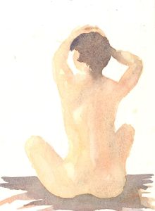 Robert Shuck - Three Contemporary India Inks, Female Studies