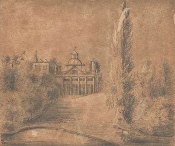 F.R. - 1836 Graphite Drawing, The Manor House