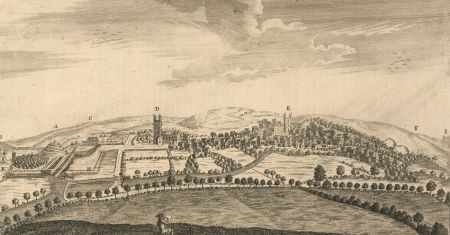 William Stukeley (1687-1765) - 18th Century Etching, Prospect of Marlborough