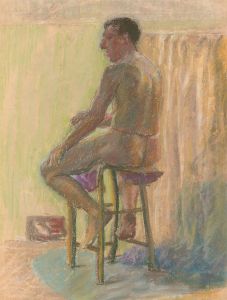 E.W. Parsonage - Two 20th Century Pastels, Studies of a Male Nude