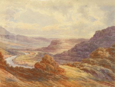 Amelia Coleman - Signed 1895 Watercolour, Mendip Hills Landscape