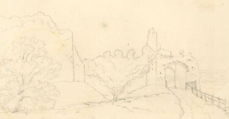 M.E. Bladeen - circa 1825 Graphite Drawing, Saltwood Castle