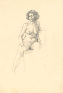Peter Collins ARCA - c.1970s Graphite Drawing, Seated Female Nude