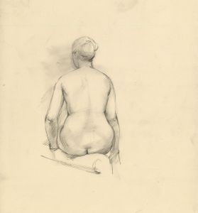 Peter Collins ARCA - c.1970s Graphite Drawing, Classical Nude Study 