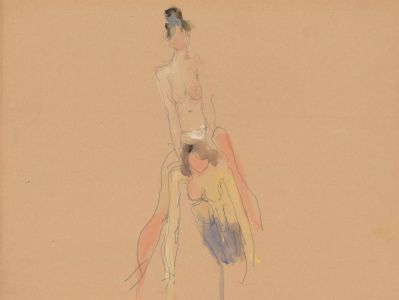 Peter Collins ARCA - c.1970s Graphite Drawing, Nude Group Study