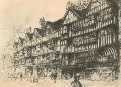 Edward J. Cherry F.R.S.A - Early 20th Century Etching, Elizabethan Houses