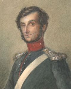 19th Century Watercolour - Miniature Portrait of an English Officer