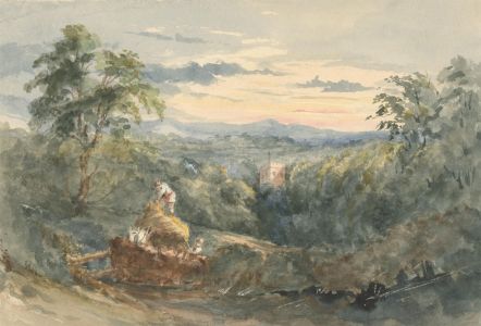 Margaret (Daisy) George - Mid 19th Century Watercolour, Figures in a Landscape