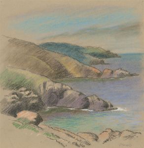 Fred Dymond - Mid 20th Century Pastel, Coastal Landscape