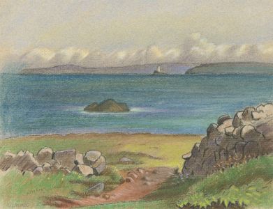 Fred Dymond - Mid 20th Century Pastel, Coastal Landscape