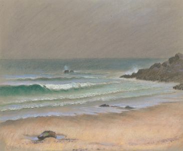 Fred Dymond - Mid 20th Century Pastel, Cornwall Beach Scene