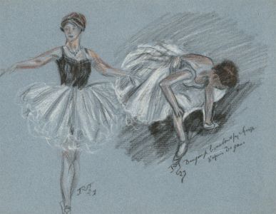 R.T. - 1929 Pastel, The Ballet Dancers