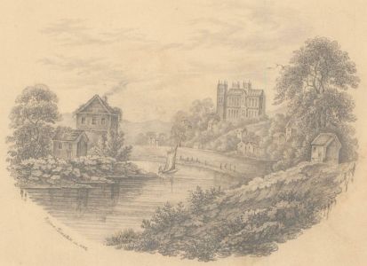 Fine English School 1835 Graphite Drawing - Ripon Minster