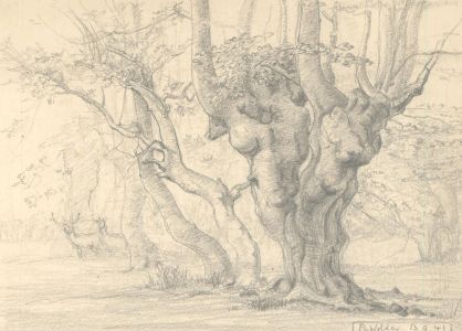 F.L Wilder - A Set of Four c. 1941 Etchings, Tree Studies
