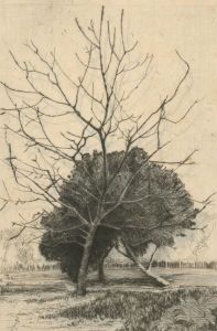 F.L Wilder - A Set of Four c. 1941 Etchings, Studies of Trees in Winter