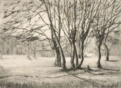 F.L Wilder - A Set of Four c. 1941 Etchings, Studies of Trees