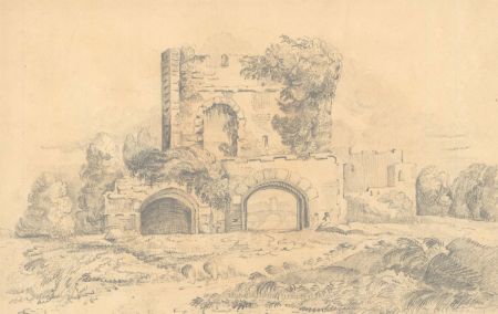 Harriet Boningues - Signed Early 19th Century Graphite Drawing, Castle Ruins