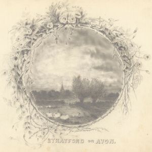 1860 Graphite Drawing - Stratford on Avon