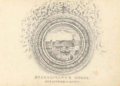 1860 Graphite Drawing - Shakespeare's House