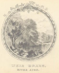 1860 Graphite Drawing - Weir Brake, River Avon