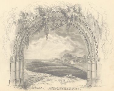 1860 Graphite Drawing - Roman Amphitheatre, Banbury