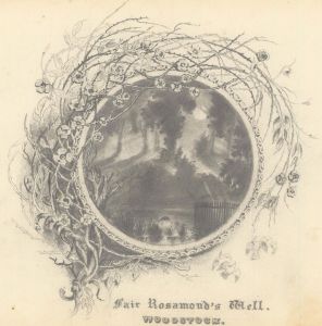 1860 Graphite Drawing - Fair Rosamond's Well, Woodstock