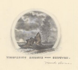 1860 Graphite Drawing - Whispering Knights Near Shipston