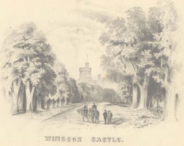 1860 Graphite Drawing - Windsor Castle