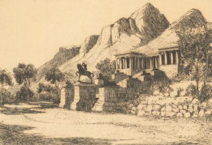 G. Wyllie - Early 20th Century Etching, Rhodes Memorial, Cape Town