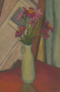 Anthony Brown (1906-1987) - Mid 20th Century Oil, Pink Daisies