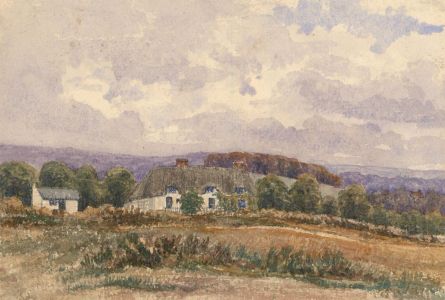 Eliza Westlake - 1861 Watercolour, Cottage at Otterbourne, Hampshire