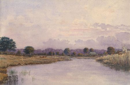 Eliza Westlake - 1861 Watercolour, Fordingbridge, New Forest